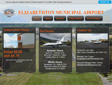 Tablet Screenshot of elizabethtonairport.com